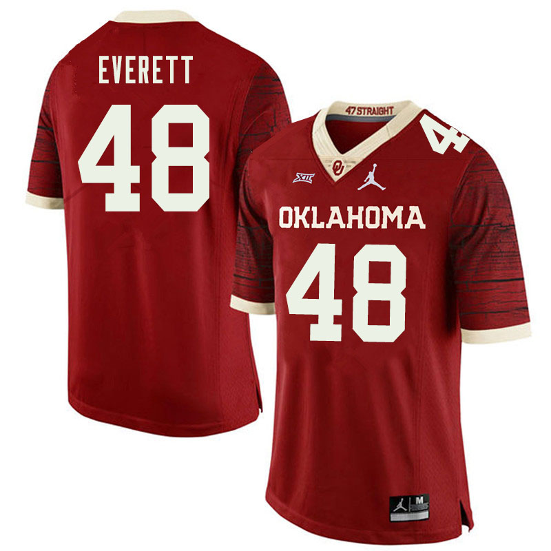 Jordan Brand Men #48 Hunter Everett Oklahoma Sooners College Football Jerseys Sale-Retro - Click Image to Close